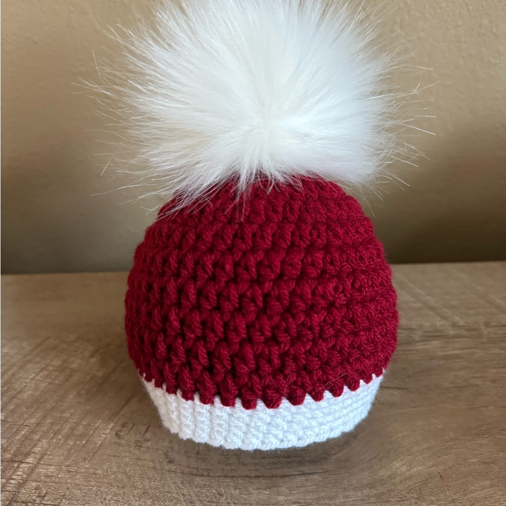 Christmas in July Hat with White Pom